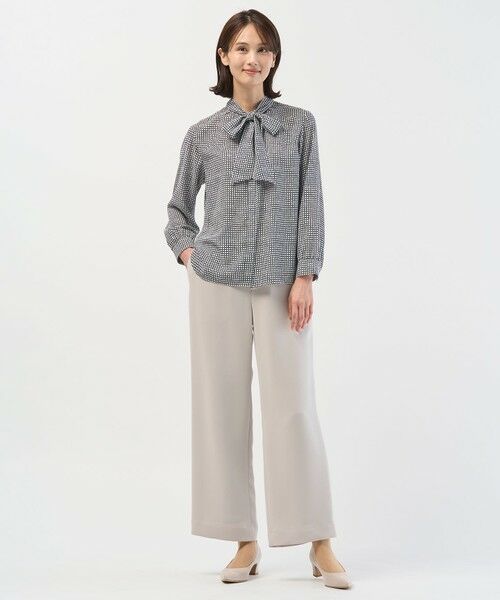 L size ONWARD(大きいサイズ) / エルサイズオンワード シャツ・ブラウス | ジーナ梨地 幾何プリント ブラウス | 詳細2