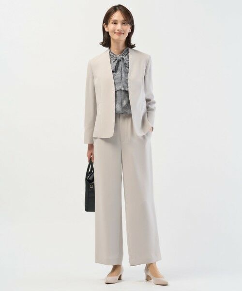 L size ONWARD(大きいサイズ) / エルサイズオンワード シャツ・ブラウス | ジーナ梨地 幾何プリント ブラウス | 詳細4