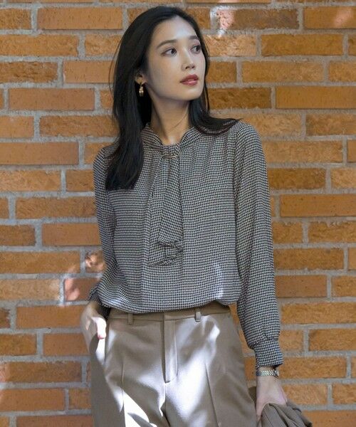 L size ONWARD(大きいサイズ) / エルサイズオンワード シャツ・ブラウス | 【4WAY・裏起毛】エニポカ ボウタイ ブラウス | 詳細19