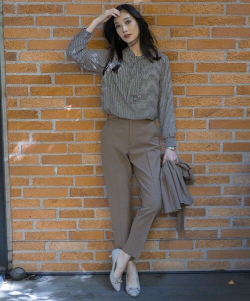 L size ONWARD(大きいサイズ) / エルサイズオンワード シャツ・ブラウス | 【4WAY・裏起毛】エニポカ ボウタイ ブラウス | 詳細20