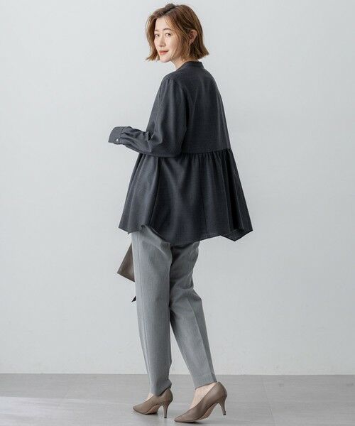 L size ONWARD(大きいサイズ) / エルサイズオンワード シャツ・ブラウス | 【洗える】TWビエラ イレギュラーヘム ブラウス | 詳細2