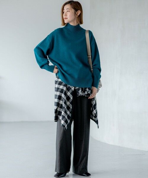 L size ONWARD(大きいサイズ) / エルサイズオンワード シャツ・ブラウス | 【洗える】ブラッシュド ビエラチェック シャツ | 詳細6