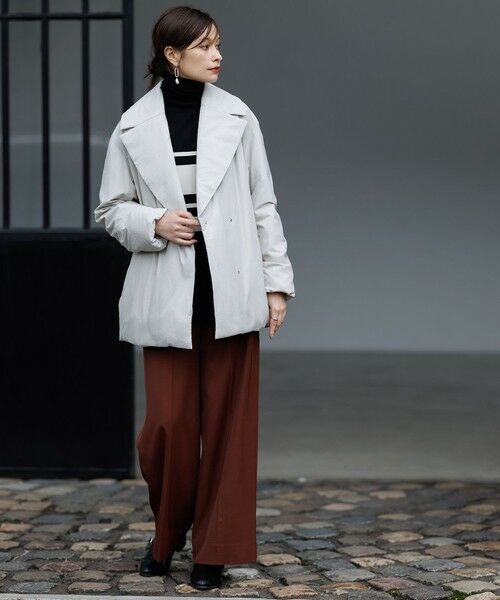 L size ONWARD(大きいサイズ) / エルサイズオンワード ダウンジャケット・ベスト | 【撥水加工】ADSダウン Pコート | 詳細2