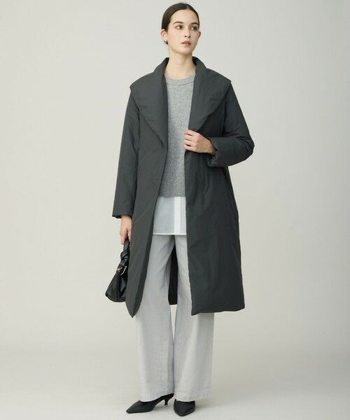 L size ONWARD(大きいサイズ) / エルサイズオンワード ダウンジャケット・ベスト | 【撥水加工】ADS ダウン ショールカラーロングコート | 詳細19