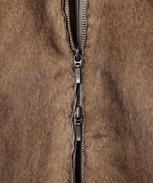 L size ONWARD(大きいサイズ) / エルサイズオンワード その他アウター | 【洗える】ミンクライクファー フーディジレ コート | 詳細8