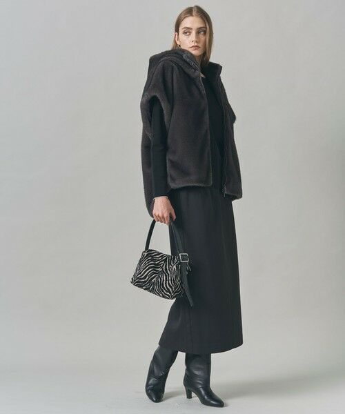 L size ONWARD(大きいサイズ) / エルサイズオンワード その他アウター | 【洗える】ミンクライクファー フーディジレ コート | 詳細14