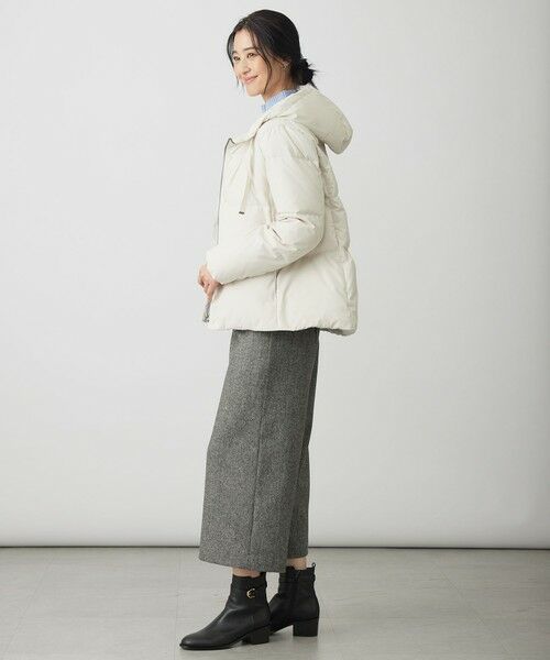 L size ONWARD(大きいサイズ) / エルサイズオンワード ダウンジャケット・ベスト | 【洗える】タフタダウン ショート丈 コート | 詳細4
