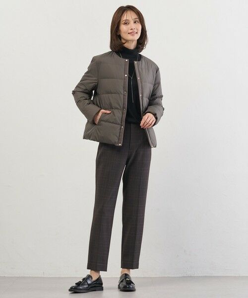 L size ONWARD(大きいサイズ) / エルサイズオンワード ダウンジャケット・ベスト | 【洗える】ライトダウン ノーカラー ジャケット | 詳細28