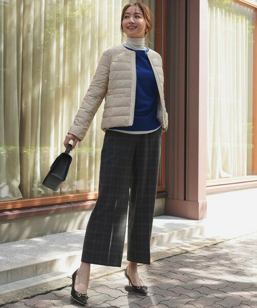 L size ONWARD(大きいサイズ) / エルサイズオンワード ダウンジャケット・ベスト | 【2WAY】ノーカラーダウン ジャケット | 詳細8