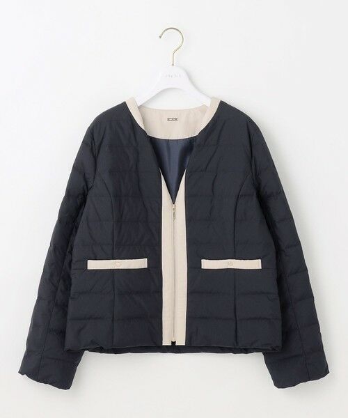 L size ONWARD(大きいサイズ) / エルサイズオンワード ダウンジャケット・ベスト | 【2WAY】ノーカラーダウン ジャケット | 詳細14