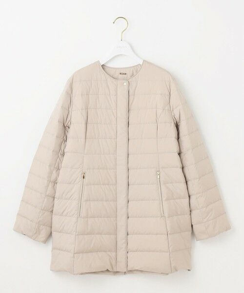 L size ONWARD(大きいサイズ) / エルサイズオンワード ダウンジャケット・ベスト | 【2WAY】ノーカラーミドル ダウン | 詳細5