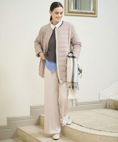 L size ONWARD(大きいサイズ) / エルサイズオンワード ダウンジャケット・ベスト | 【2WAY】ノーカラーミドル ダウン | 詳細3