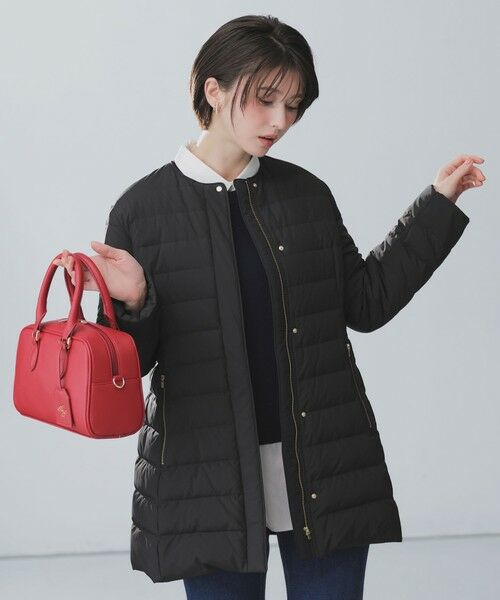 L size ONWARD(大きいサイズ) / エルサイズオンワード ダウンジャケット・ベスト | 【2WAY】ノーカラーミドル ダウン | 詳細22