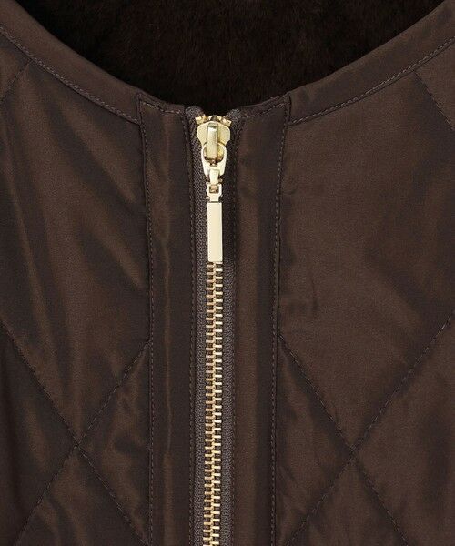 L size ONWARD(大きいサイズ) / エルサイズオンワード テーラードジャケット | フェイクファーコンビキルティング アウター | 詳細12