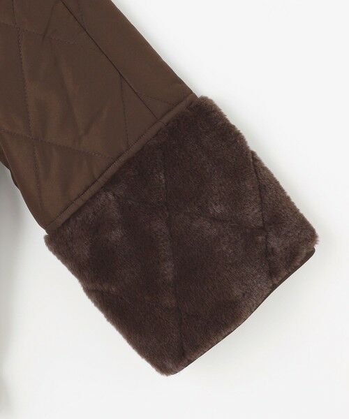 L size ONWARD(大きいサイズ) / エルサイズオンワード テーラードジャケット | フェイクファーコンビキルティング アウター | 詳細13