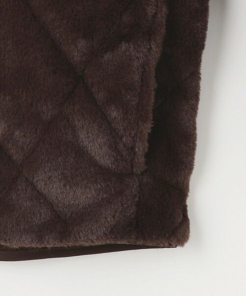 L size ONWARD(大きいサイズ) / エルサイズオンワード テーラードジャケット | フェイクファーコンビキルティング アウター | 詳細14