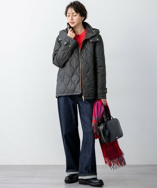 L size ONWARD(大きいサイズ) / エルサイズオンワード ダウンジャケット・ベスト | 中綿パディング フード2WAY アウター | 詳細4