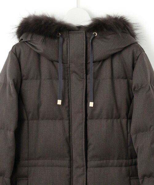 L size ONWARD(大きいサイズ) / エルサイズオンワード ダウンジャケット・ベスト | 【撥水加工】ブライトウール ロングダウンコート | 詳細6