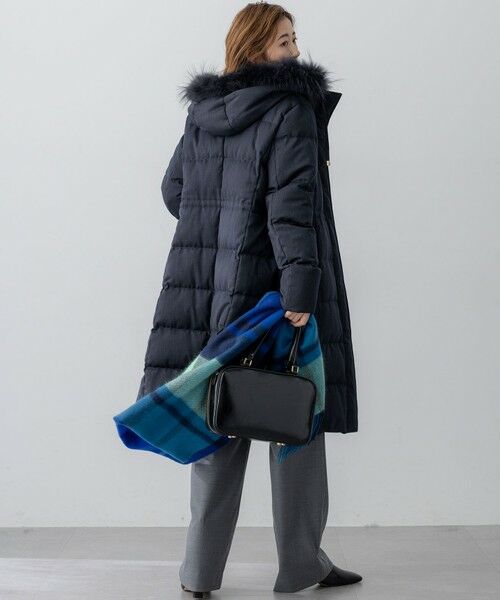 L size ONWARD(大きいサイズ) / エルサイズオンワード ダウンジャケット・ベスト | 【撥水加工】ブライトウール ロングダウンコート | 詳細16