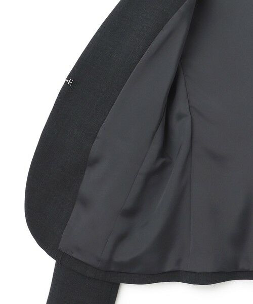 L size ONWARD(大きいサイズ) / エルサイズオンワード ノーカラージャケット | 【UVカット・洗える】ウール2WAYストレッチ ノーカラージャケット | 詳細11