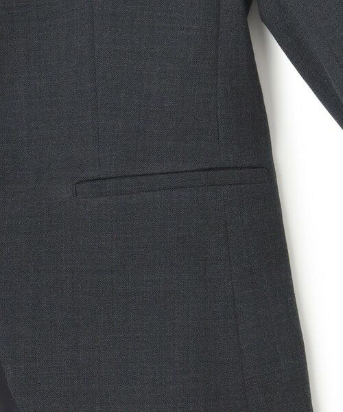 L size ONWARD(大きいサイズ) / エルサイズオンワード ノーカラージャケット | 【UVカット・洗える】ウール2WAYストレッチ ノーカラージャケット | 詳細8