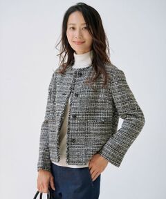 L size ONWARD(大きいサイズ) / エルサイズオンワード その他アウター | Lightループチェック ツイード ジャケット