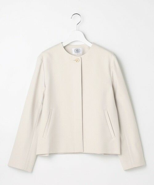 L size ONWARD(大きいサイズ) / エルサイズオンワード ノーカラージャケット | 【WEB限定カラーあり】ツムギートflannel ノーカラー ジャケット | 詳細4