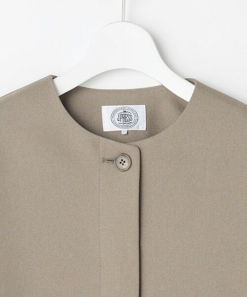 L size ONWARD(大きいサイズ) / エルサイズオンワード ノーカラージャケット | 【WEB限定カラーあり】ツムギートflannel ノーカラー ジャケット | 詳細8