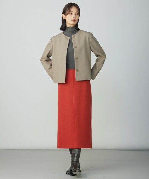 L size ONWARD(大きいサイズ) / エルサイズオンワード ノーカラージャケット | 【WEB限定カラーあり】ツムギートflannel ノーカラー ジャケット | 詳細5