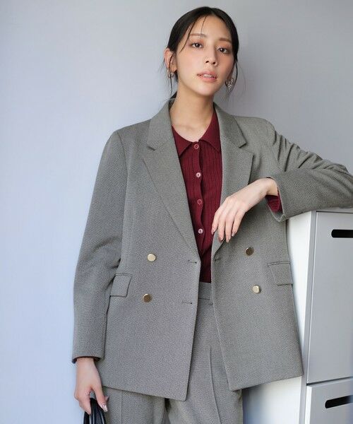 L size ONWARD(大きいサイズ) / エルサイズオンワード テーラードジャケット | ビューティサーモ2WAYストレッチ テーラードジャケット | 詳細2