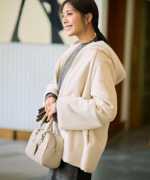 L size ONWARD(大きいサイズ) / エルサイズオンワード その他アウター | Luxuryフェイクムートン コート | 詳細2