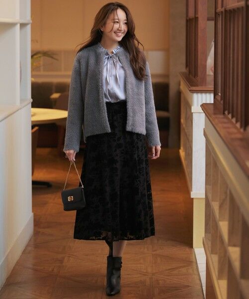 L size ONWARD(大きいサイズ) / エルサイズオンワード その他アウター | フェザーニット ジャケット | 詳細7