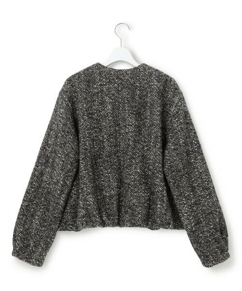 L size ONWARD(大きいサイズ) / エルサイズオンワード ブルゾン | 【STORY11月掲載】BALLI ヘリンボーンツイード ノーカラー ブルゾン | 詳細5