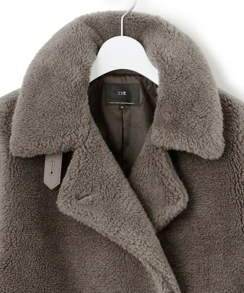 L size ONWARD(大きいサイズ) / エルサイズオンワード その他アウター | 【CanCam11月号掲載】ECOPELテディボア ダブルフロント アウター | 詳細6