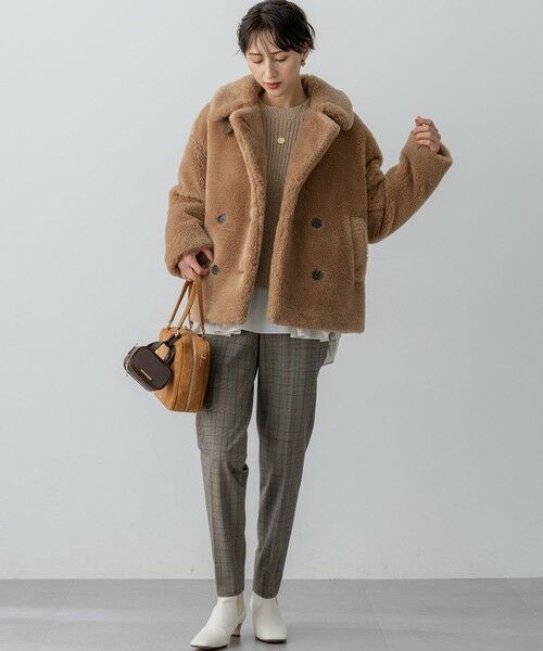 L size ONWARD(大きいサイズ) / エルサイズオンワード その他アウター | 【CanCam11月号掲載】ECOPELテディボア ダブルフロント アウター | 詳細20