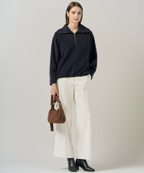 L size ONWARD(大きいサイズ) / エルサイズオンワード カットソー | 【洗える】 トスカーナフリース ハーフジッププルオーバー | 詳細5