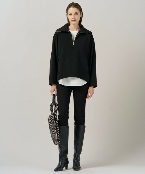 L size ONWARD(大きいサイズ) / エルサイズオンワード カットソー | 【洗える】 トスカーナフリース ハーフジッププルオーバー | 詳細17