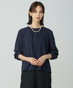 L size ONWARD(大きいサイズ) / エルサイズオンワード カットソー | カットジャカードプリント カットソー