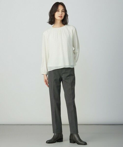 L size ONWARD(大きいサイズ) / エルサイズオンワード カットソー | カットジャカードプリント カットソー | 詳細1