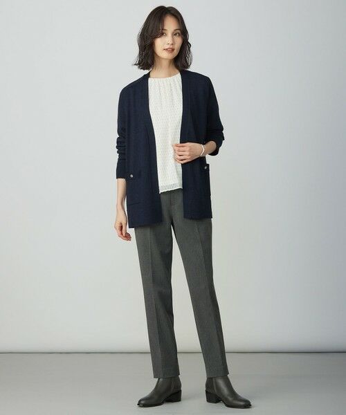 L size ONWARD(大きいサイズ) / エルサイズオンワード カットソー | カットジャカードプリント カットソー | 詳細2