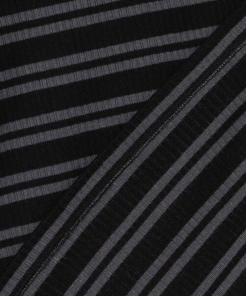 L size ONWARD(大きいサイズ) / エルサイズオンワード カットソー | カシミヤシルク シアーリブ ボーダー タートル カットソー | 詳細12