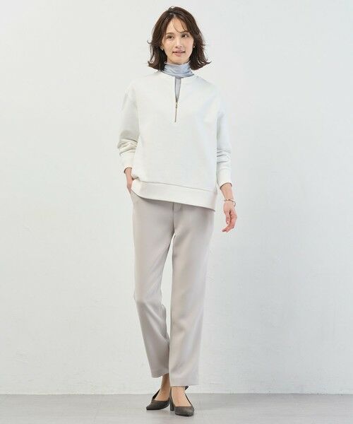 L size ONWARD(大きいサイズ) / エルサイズオンワード カットソー | 裏毛 ハーフジップ プルオーバー | 詳細1