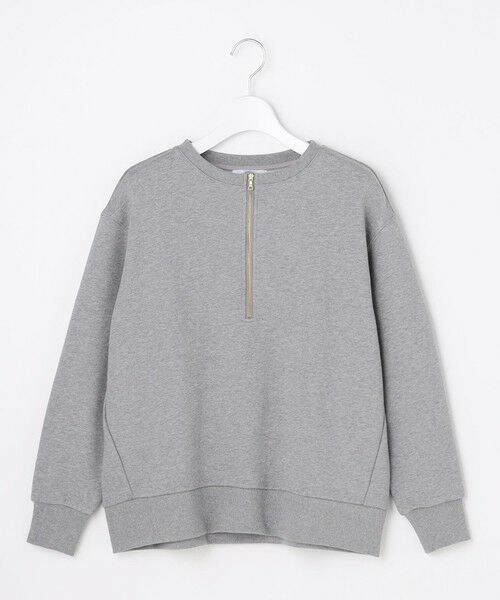 L size ONWARD(大きいサイズ) / エルサイズオンワード カットソー | 裏毛 ハーフジップ プルオーバー | 詳細5