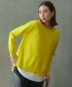 L size ONWARD(大きいサイズ) / エルサイズオンワード ニット・セーター | 【新色追加】ソフトカシミヤミックス クルーネックニット