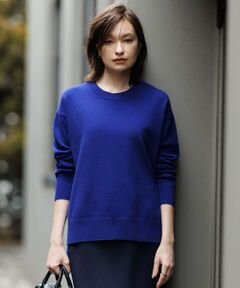 L size ONWARD(大きいサイズ) / エルサイズオンワード ニット・セーター | 【新色追加】ソフトカシミヤミックス クルーネックニット