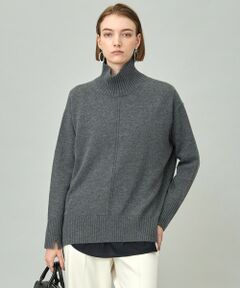 L size ONWARD(大きいサイズ) / エルサイズオンワード ニット・セーター | 【新色追加】ソフトカシミヤミックス ハイネックニット