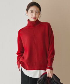 L size ONWARD(大きいサイズ) / エルサイズオンワード ニット・セーター | 【新色追加】ソフトカシミヤミックス ハイネックニット