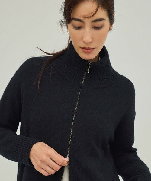 L size ONWARD(大きいサイズ) / エルサイズオンワード ブルゾン | 【新色追加】ソフトカシミヤミックス ニットトラックジャケット | 詳細3