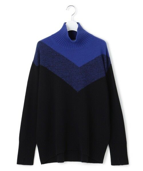 L size ONWARD(大きいサイズ) / エルサイズオンワード ニット・セーター | ソフトカシミヤミックス インターシャ ハイネックニット | 詳細10