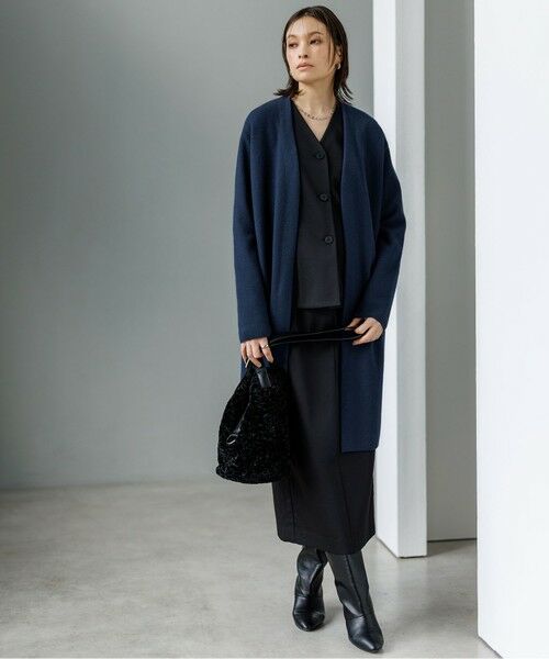 L size ONWARD(大きいサイズ) / エルサイズオンワード カーディガン・ボレロ | ミルドウール ロングカーディガン | 詳細8